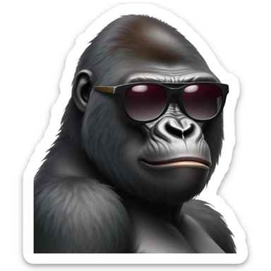gorilla with sunglasses sticker