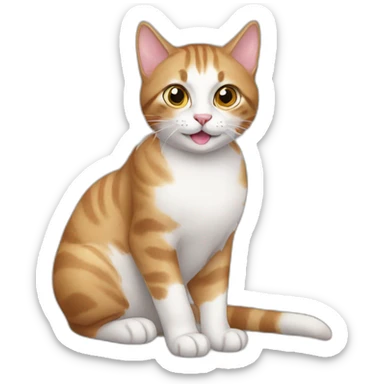 Cat fun sticker