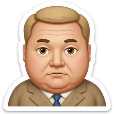 Fat uncle and small eye  sticker