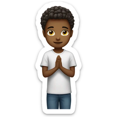 Young Christian who prays sticker