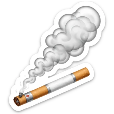 Sigarro tirando humo pero el sigarro solo  sticker