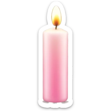 light pink candle sticker
