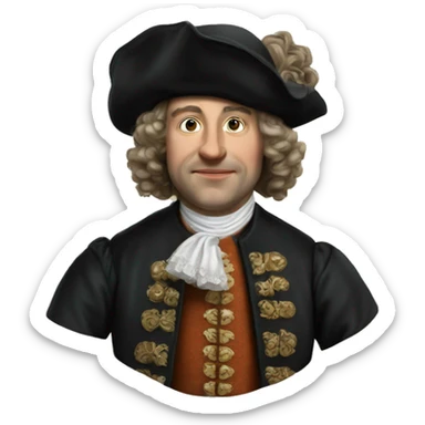 photorealistic england gentelman XVII century sticker