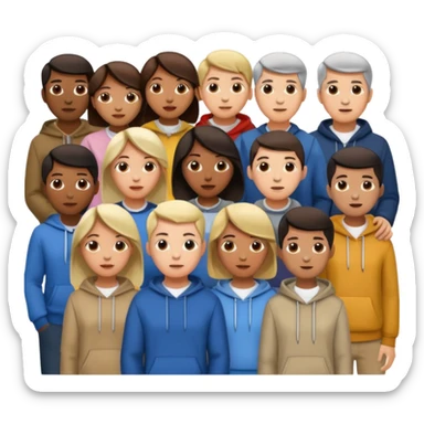 personas viendo una pantalla grande sticker