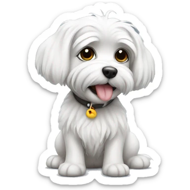 Maltese plays sticker