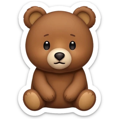 line friends brown bear sticker