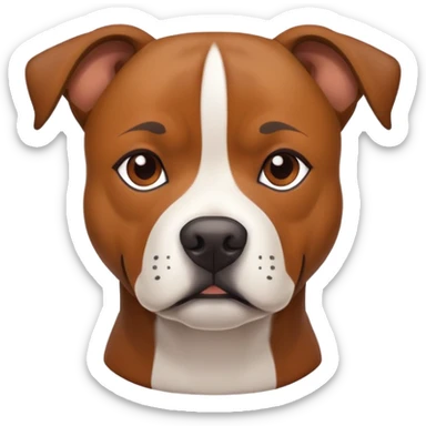 all brown staffy dog sticker