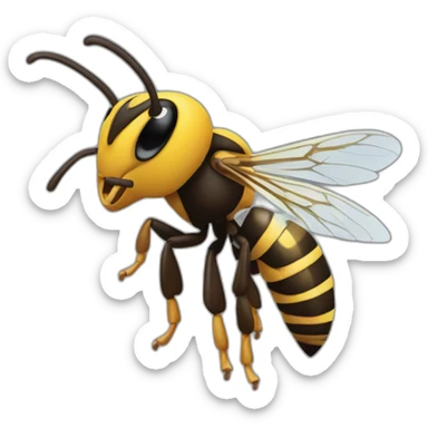 Hornet that has been splatted sticker