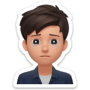 Crying at night sticker