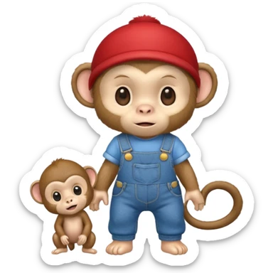 changuito con overol sticker