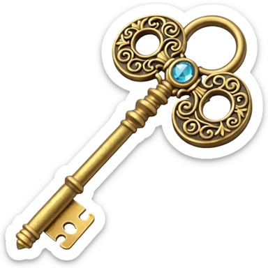 I would like an old gold key, like a magic key to a secret door sticker