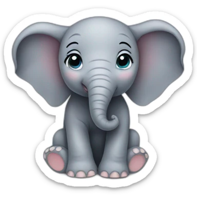 Baby elephant sticker