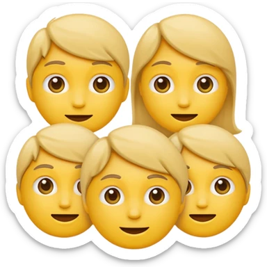 classic emoji, neutral face, neither feminine nor masculine, mischievous expression sticker