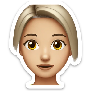 Pretty brunette girl with hazel eyes  sticker