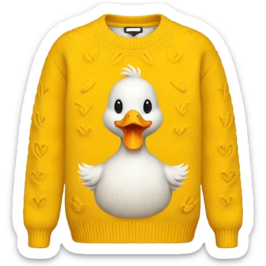sweater with duck pattern sticker