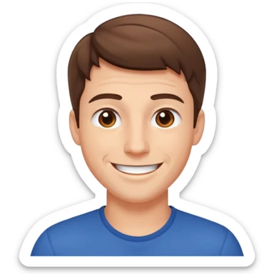 Energetic man sticker