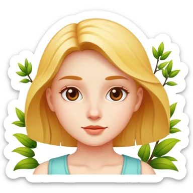 girl under the spring sun sticker