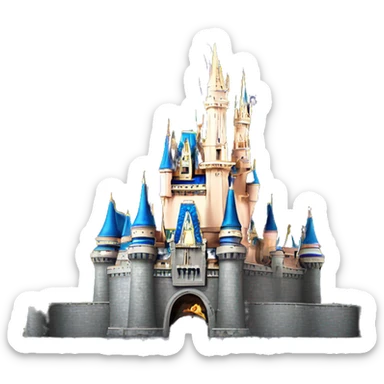 Disney castle with fireworks sticker