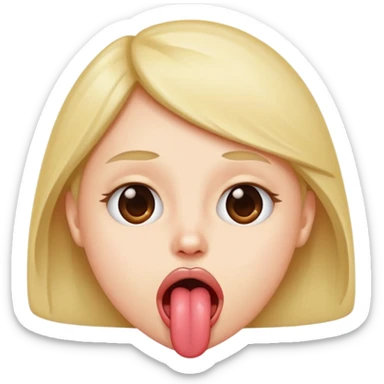 mean sticking tongue out sticker