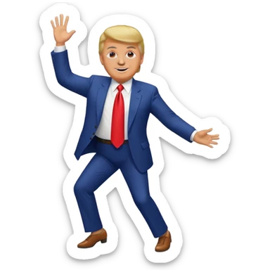 Donald Trump bailando sticker