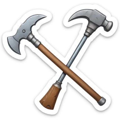 ore mining pickaxe sticker