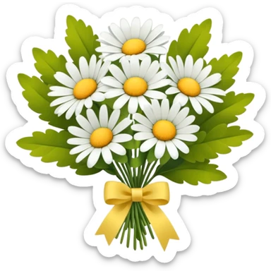 bouquet of 5 daisy sticker