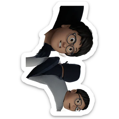 boy in glasses with short hair sticker