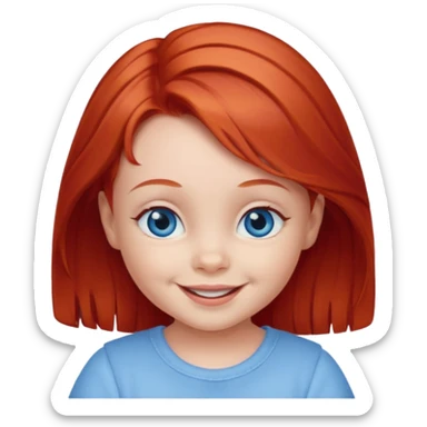 red hair baby girl sticker