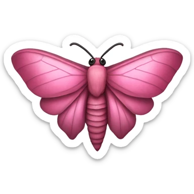 Pink moth sticker