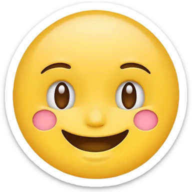 Create a hand drawn flat Smile reaction emoji for a new social media app sticker