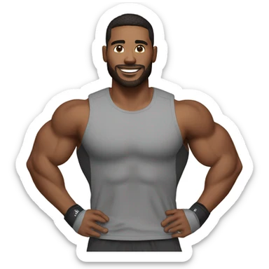 fitness trainer male sticker