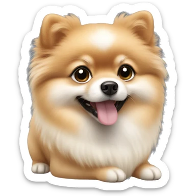 Pomeranian puppy sticker