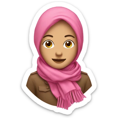 Pink scarf  sticker