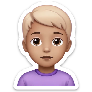 A purple sky and a kid in the sky sticker