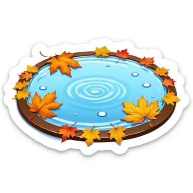 autumn puddle sticker