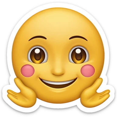 smiling face thank you sticker