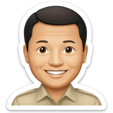 prabowo with text "oke gas" sticker