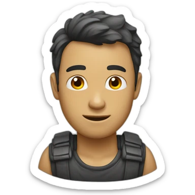 homme qui rigole fort sticker