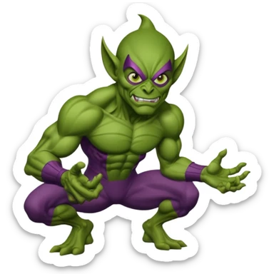 Green goblin classic Spiderman  sticker