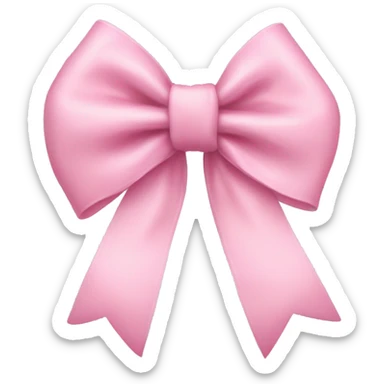Baby pink bow sticker