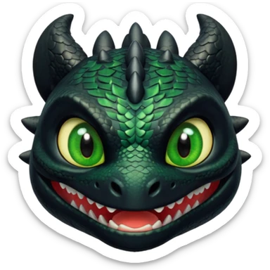 Toothless face only from how to train your Dragon accurate  sticker