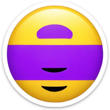 Intersex pride flag with yellow background and purple circle in the middle  sticker