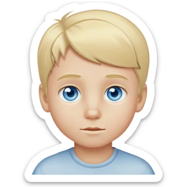 little boy with blue eyes and blonde hair sticker