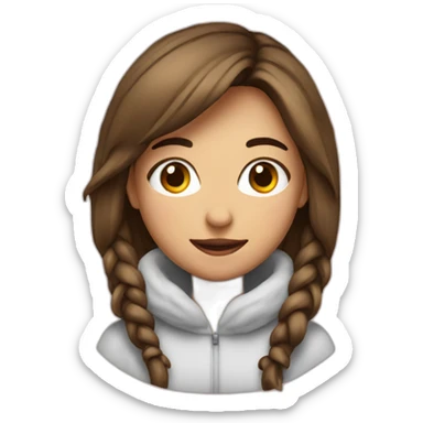 girl in monitor christmas sticker