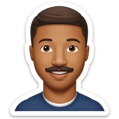 michael b jordan with mustache sticker
