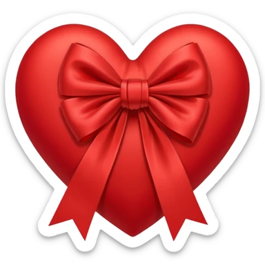 A heart with bows sticker