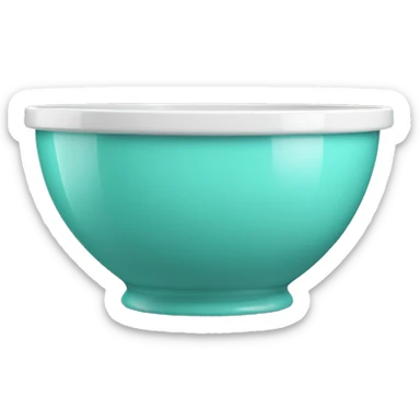 Realistic tiffany blue mixing bowl  sticker
