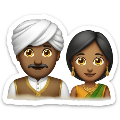 india  husband and wife  sticker
