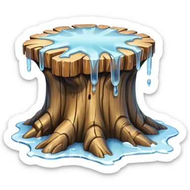 Tree eating ice sticker