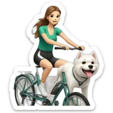 Palvin doing velo and white dog sticker